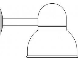 Deep Bowl Dome with Wall Bracket