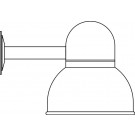 Deep Bowl Dome with Wall Bracket